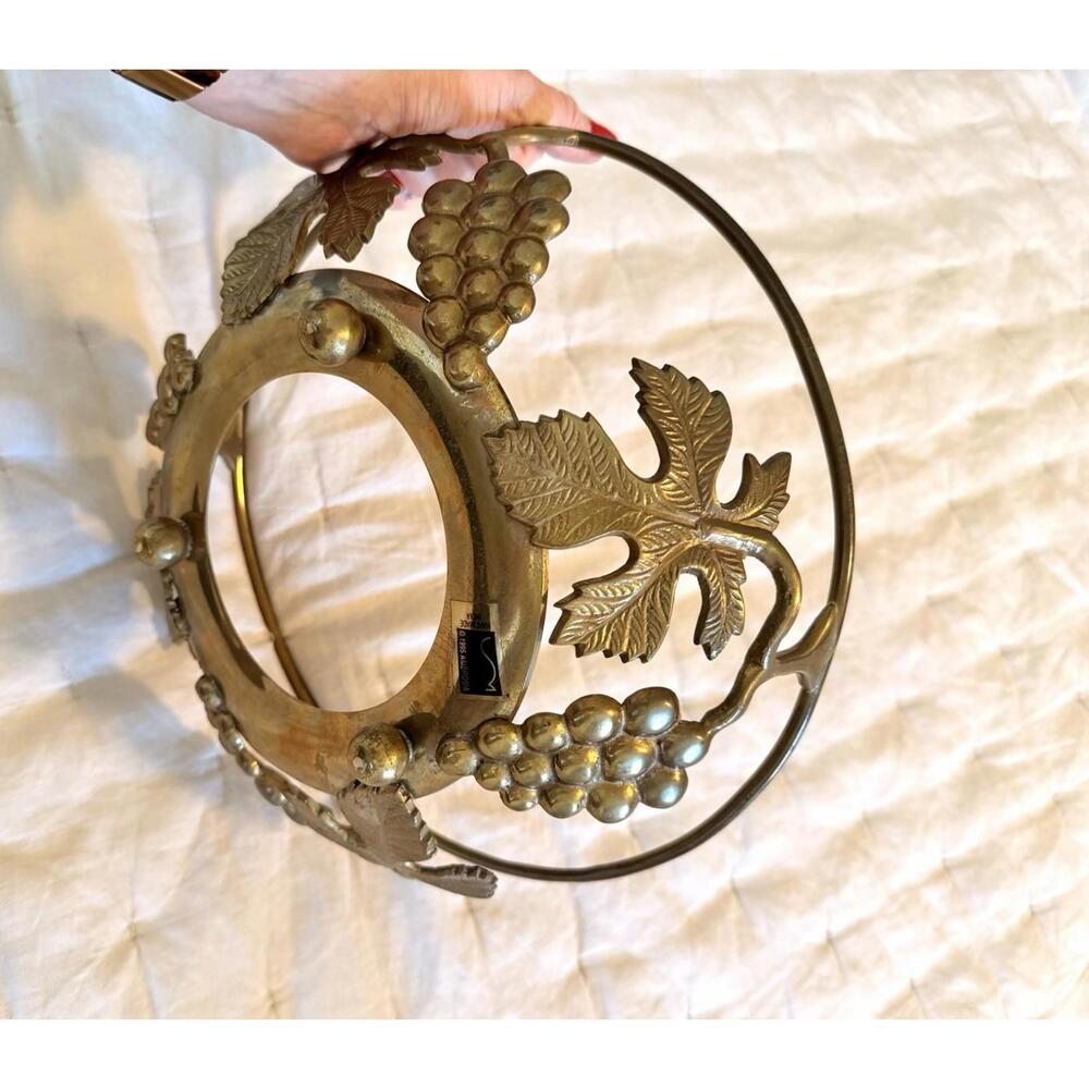 Vintage Ambrosia Of India Footed Bowl Holder Handmade